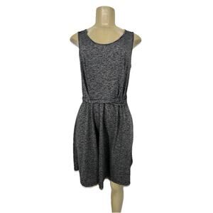 Athleta Women XS Heather Grey Sweet Saturday Faux Wrap Mini Dress TS7